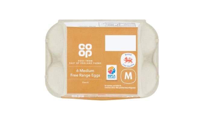Co-op 6 Medium Free Range Eggs