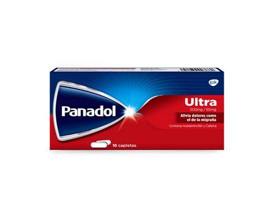 Gsk panadol ultra acetaminofén cafeína tabletas 500 mg/65 mg (16 un)