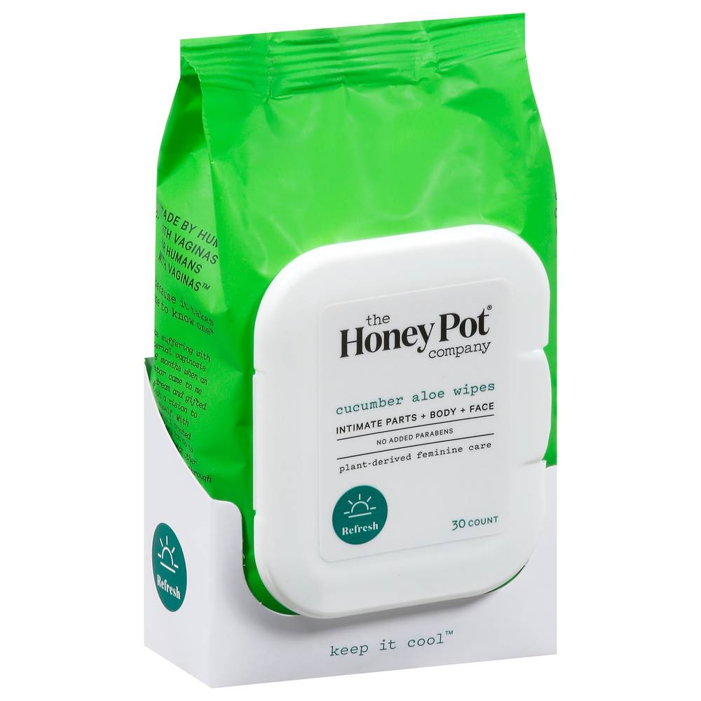 The Honey Pot Cucumber Aloe Wipes (30 ct)