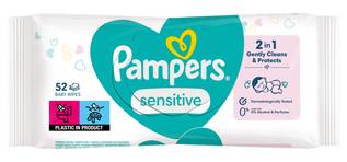 Pampers Sensitive Baby Wipes 1 Pack = 52 Baby Wet Wipes