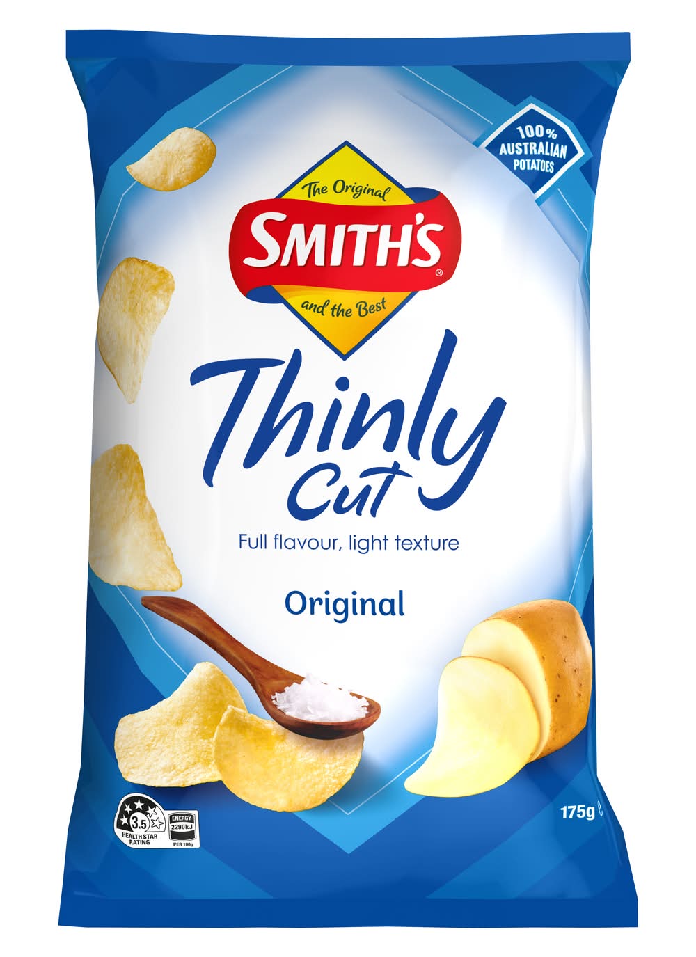 Smith's Original Thinly Cut Potato Chips (175g)