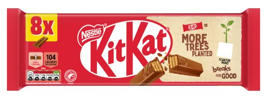 KitKat 2 Finger Milk Chocolate Biscuit Bar (8 x 20.7g)