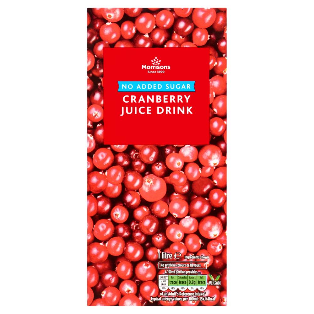 Morrisons No Added Sugar Cranberry Juice (1L)