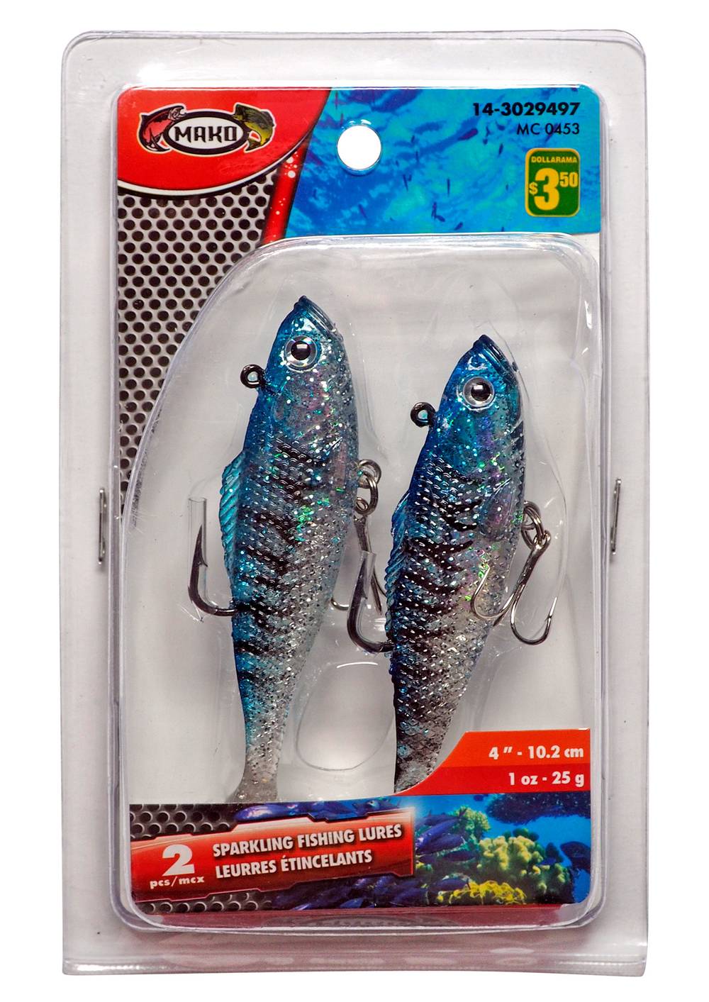 Mako Sparkling Fish Shaped Fishing Lure, 4" (25 g, 2 ct)