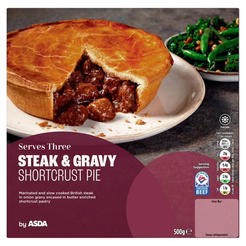 ASDA Steak & Gravy Shortcrust Pie (500g)