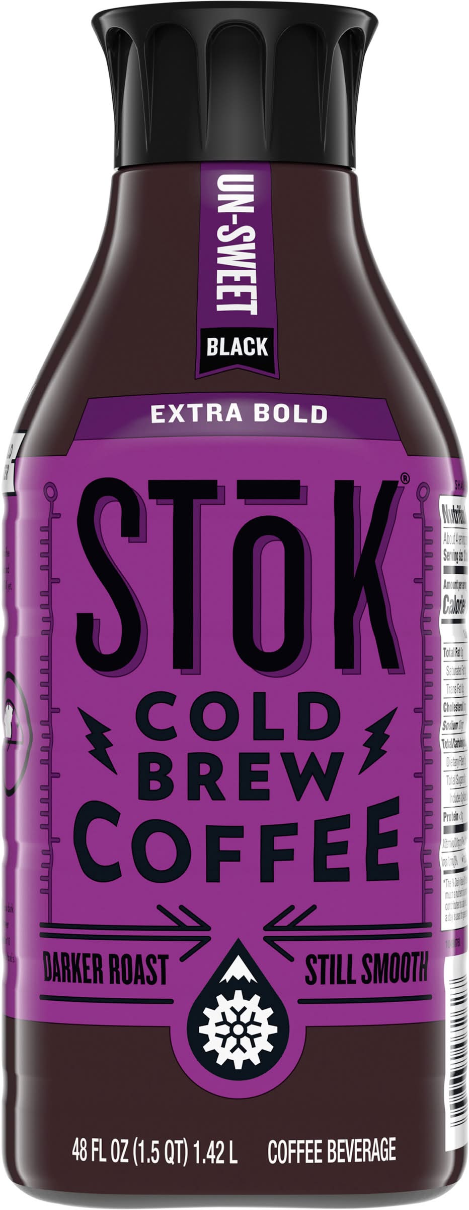 STōK Unsweetened Dark Roast Extra Bold Cold Brew Black Coffee, Extra Bold (192 fl oz)