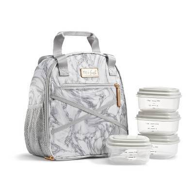 Fit & Fresh Athleisure Carli Lunch Kit Set (5 ct) (marble)