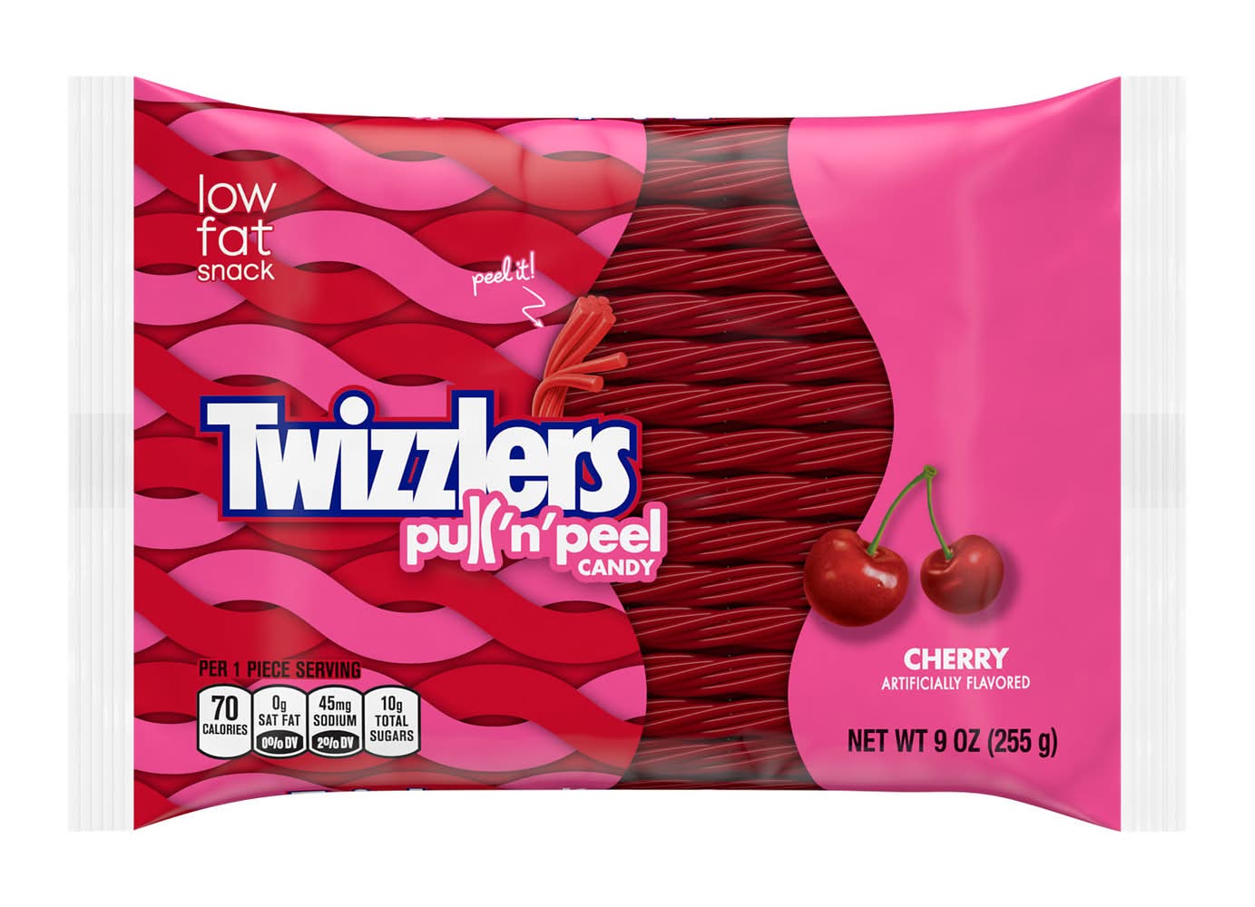 Twizzler's Pull 'N' Peel Candy, Cherry (9 oz)