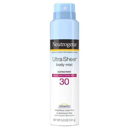 Neutrogena Ultra Sheer Body Mist Spf 30 Sunscreen Spray