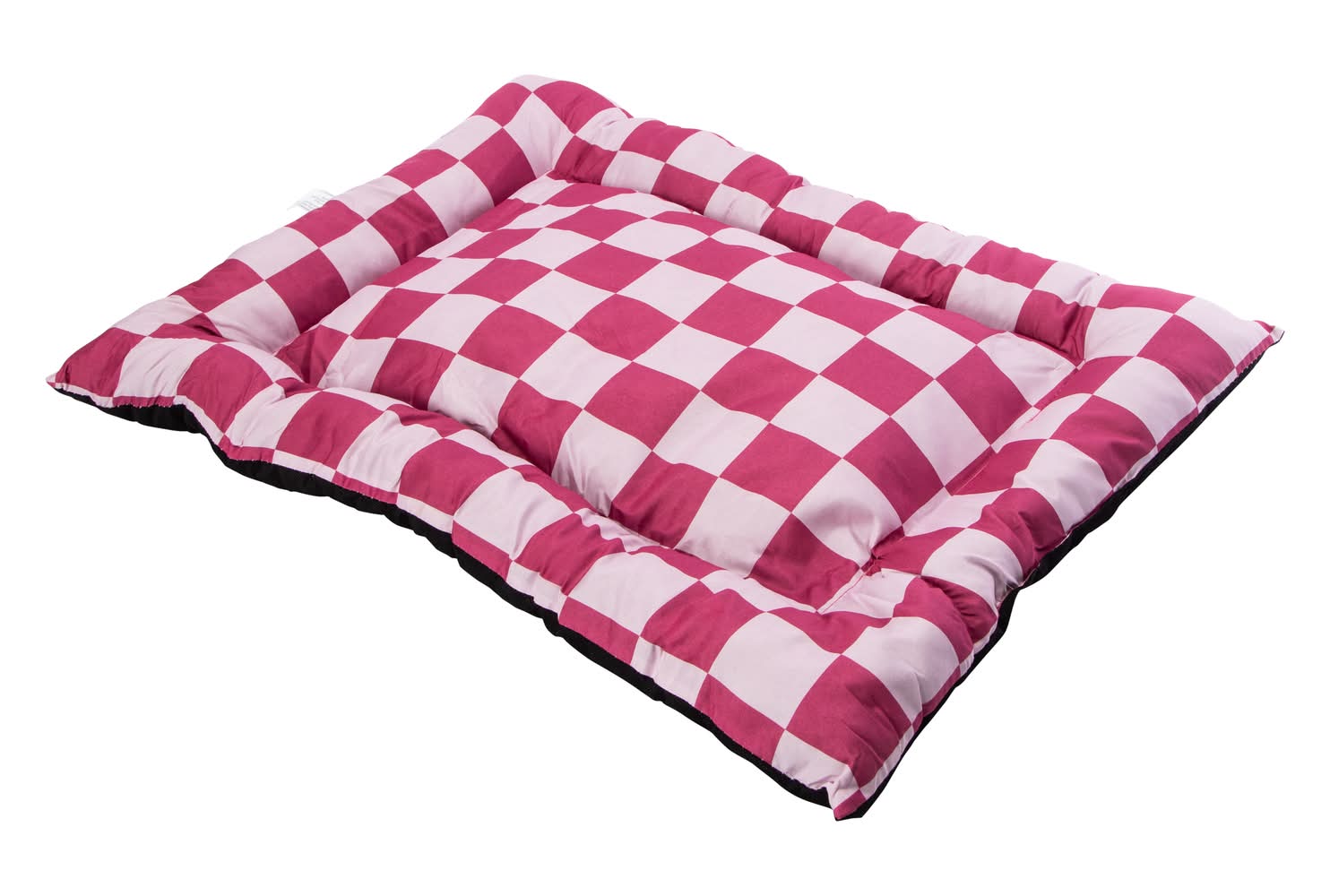 Checkered Pet Crate Mat 29in x 21in Pink