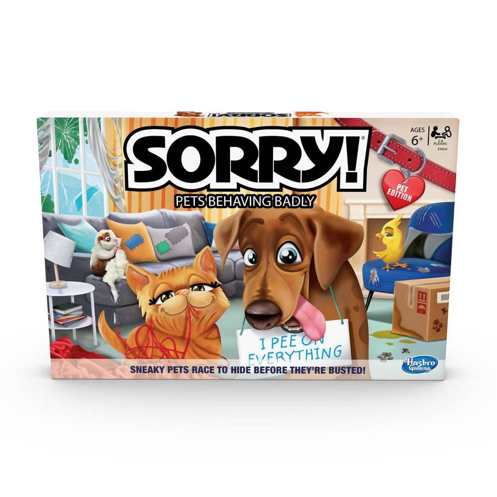 Hasbro Sorry! Pets Behaving Badly Board Game Delivery Near Me Order