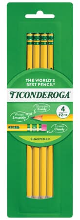 Ticonderoga® #2 Pencils Hb Sharpened 4-Pack