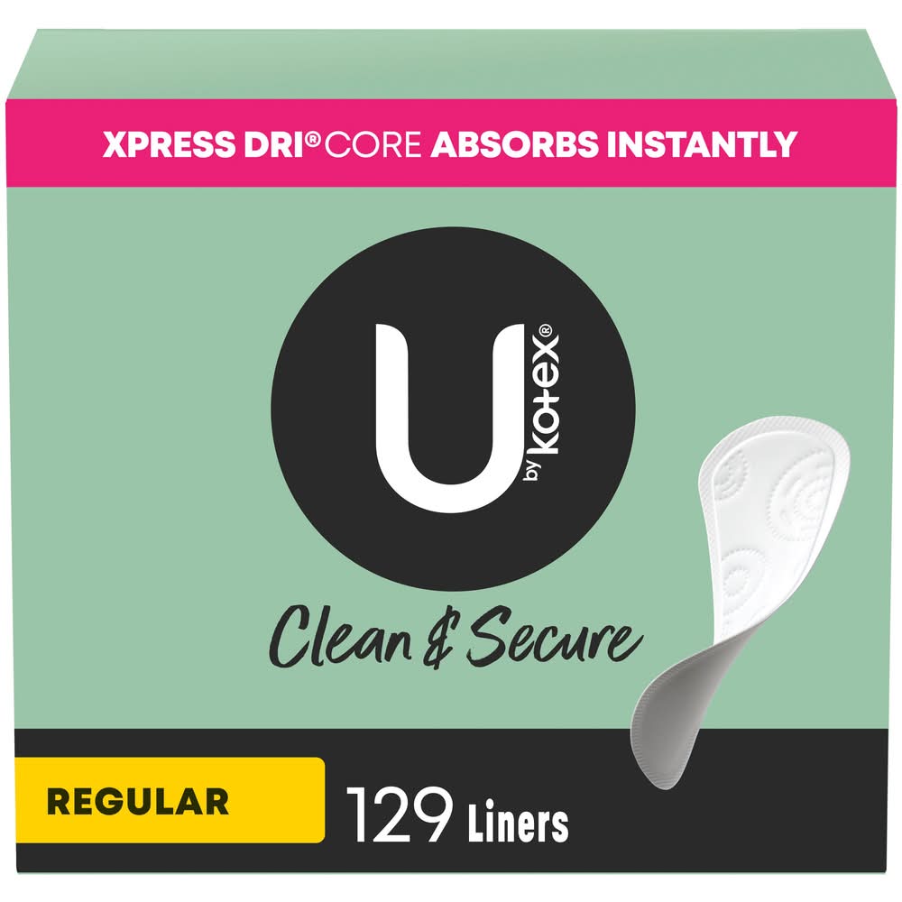 U by Kotex Security Lightdays Liners Regular Absorbency (9.6 oz, 129 ct)