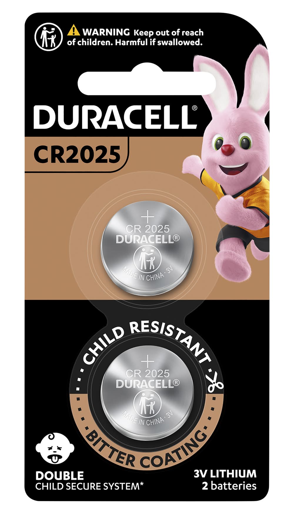 Duracell Specialty Cr2025 3v Lithium Batteries (2 pack)