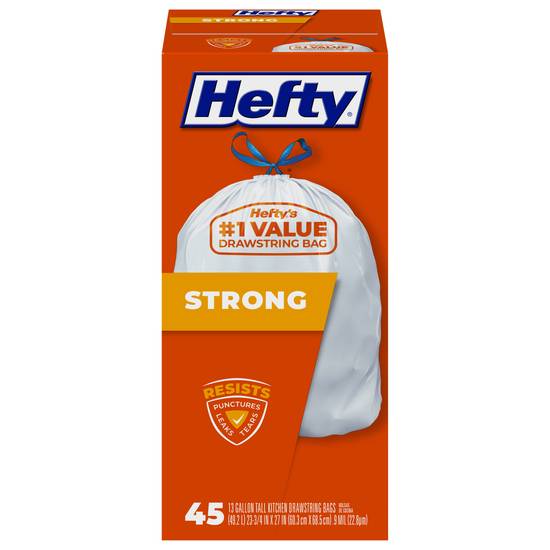 Hefty Strong Kitchen Drawstrings Tall Bags (45 ct)