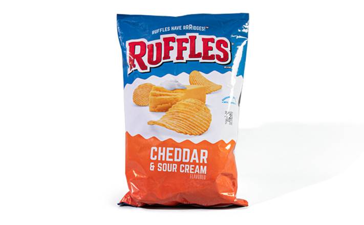 Ruffles Cheddar and Sour Cream Chips, 8 oz