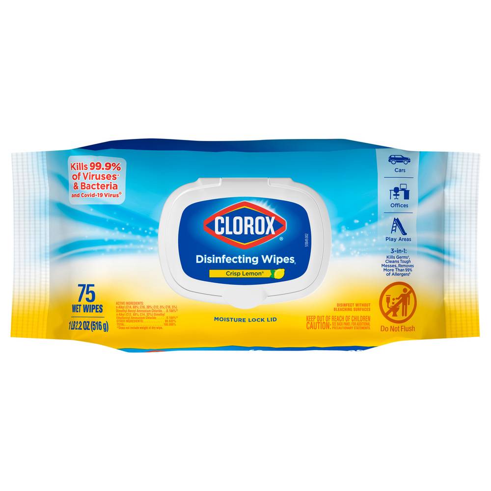 Clorox Crisp Lemon Disinfecting Wipes (75 ct)