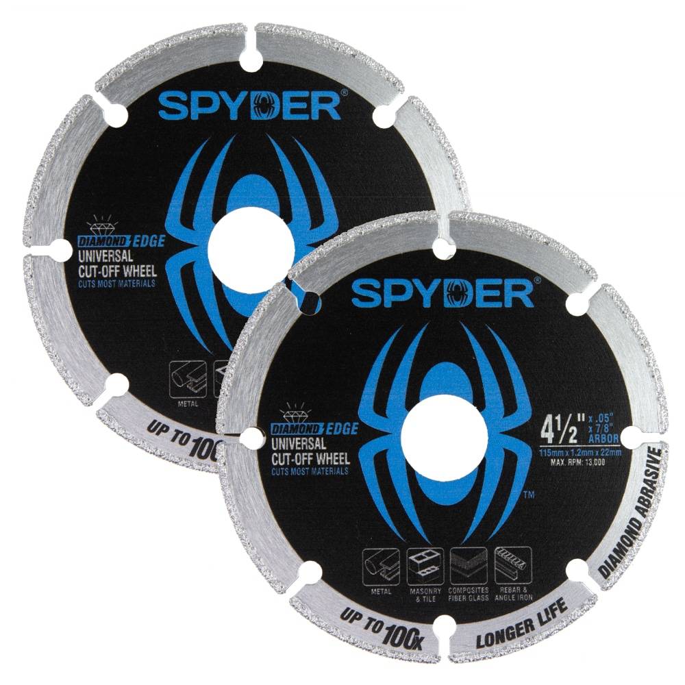 Spyder Diamond Bite Diamond Edge 2-Pack 4.5-in Diamond Cut-off Wheel | 14002