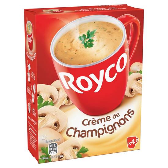 Soupe crème de champignons Royco Minute 4x20cl
