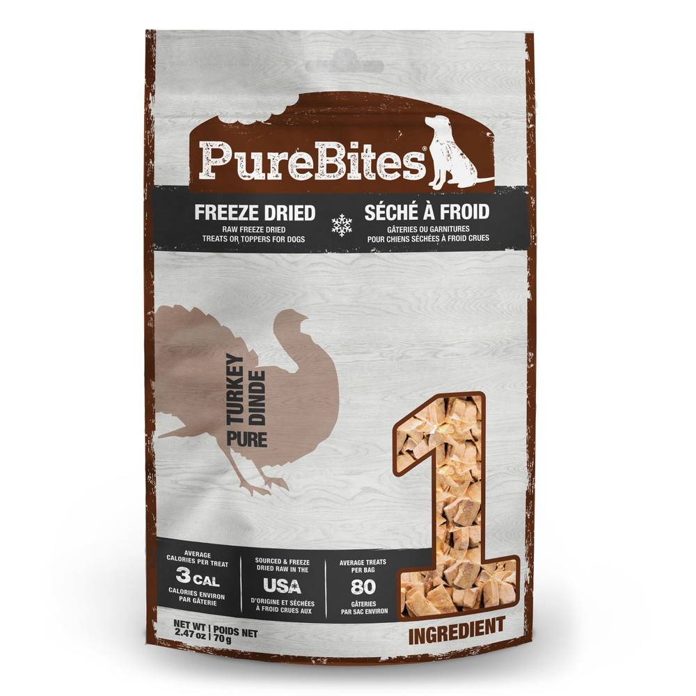 PureBites Freeze Dried Dog Treat, Turkey (70 g)