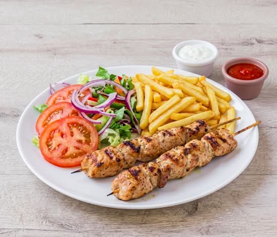 Menu assiette brochettes de dinde
