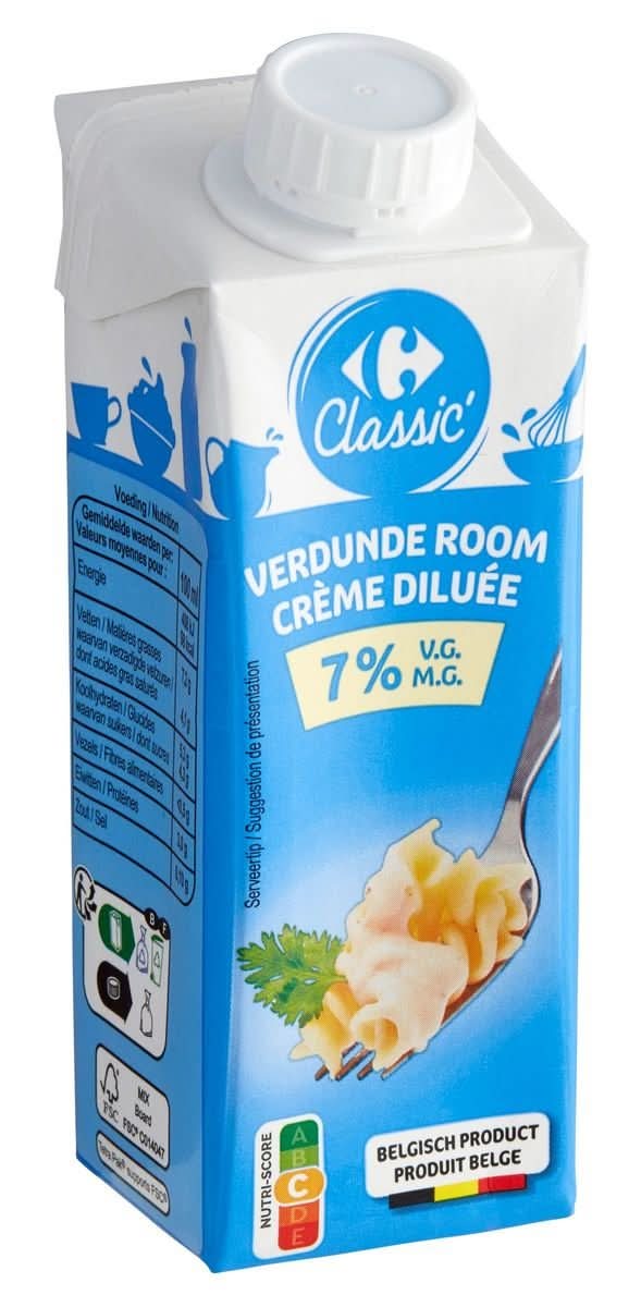 Carrefour Classic'' Verdunde Room 7% V.G. 250 ml