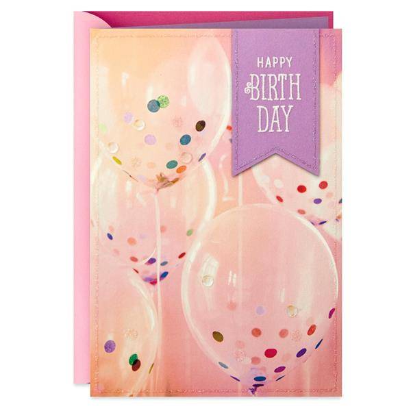 Hallmark Birthday Card (Confetti Balloons)