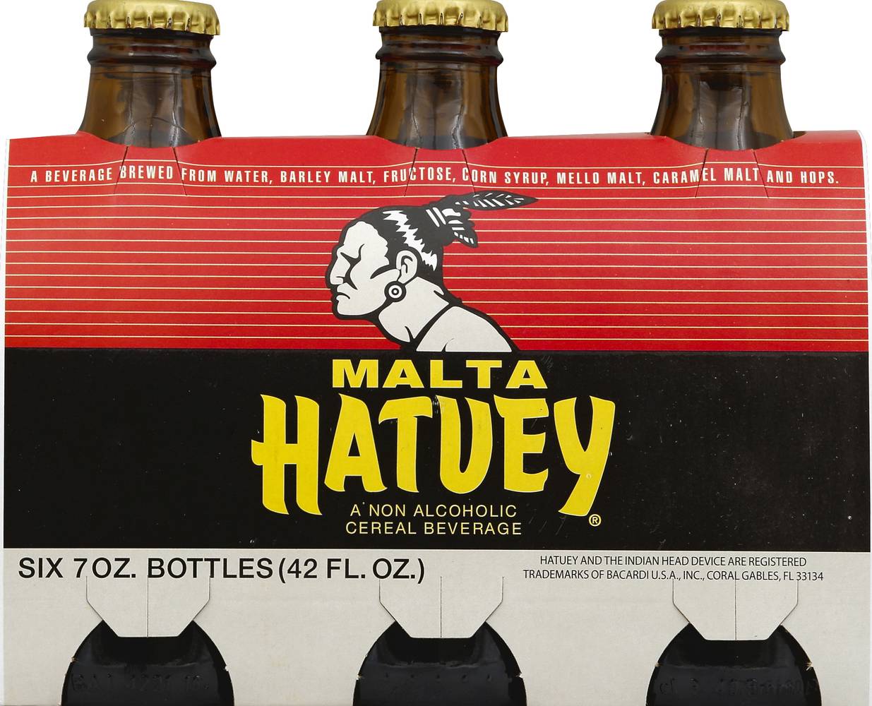 Malta Hatuey Cereal Beverage (6 x 7 oz)