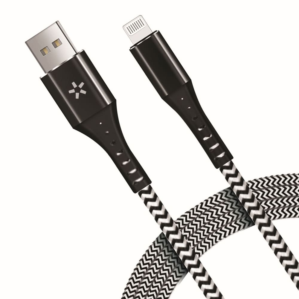 Ionix Type-C Lightening Usb Cable For Iphone & Ipad, 4 ft, Black-White