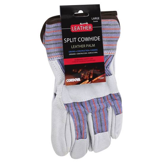 Cordova Split Chowhide Leather Palm Large Gloves (1 pair)