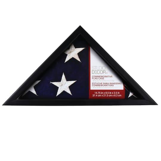 Black Commemorative Flag Case By Studio Decor