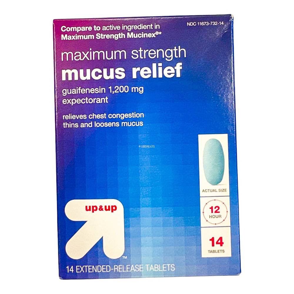 up&up Maximum Strength Mucus Relief Tablets (14 ct)