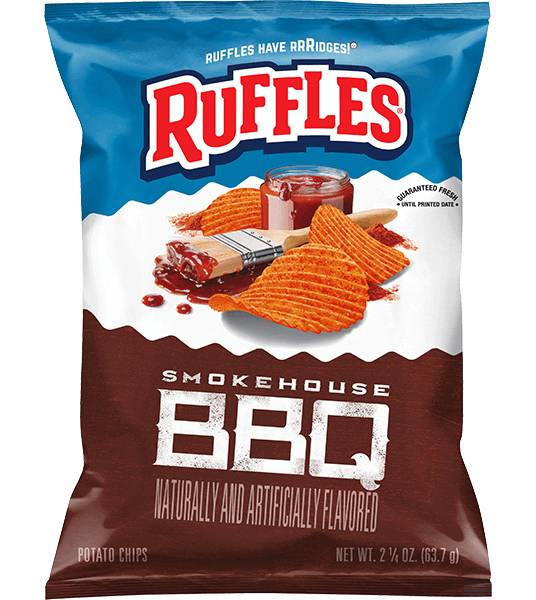 Ruffles Smokehouse BBQ Flavored Potato Chips 2.25oz