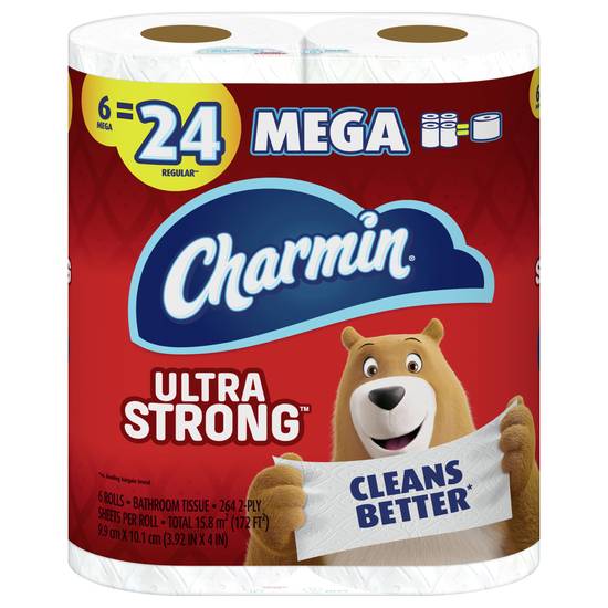 Charmin Ultra Strong Mega Bathroom Tissue (6 rolls)