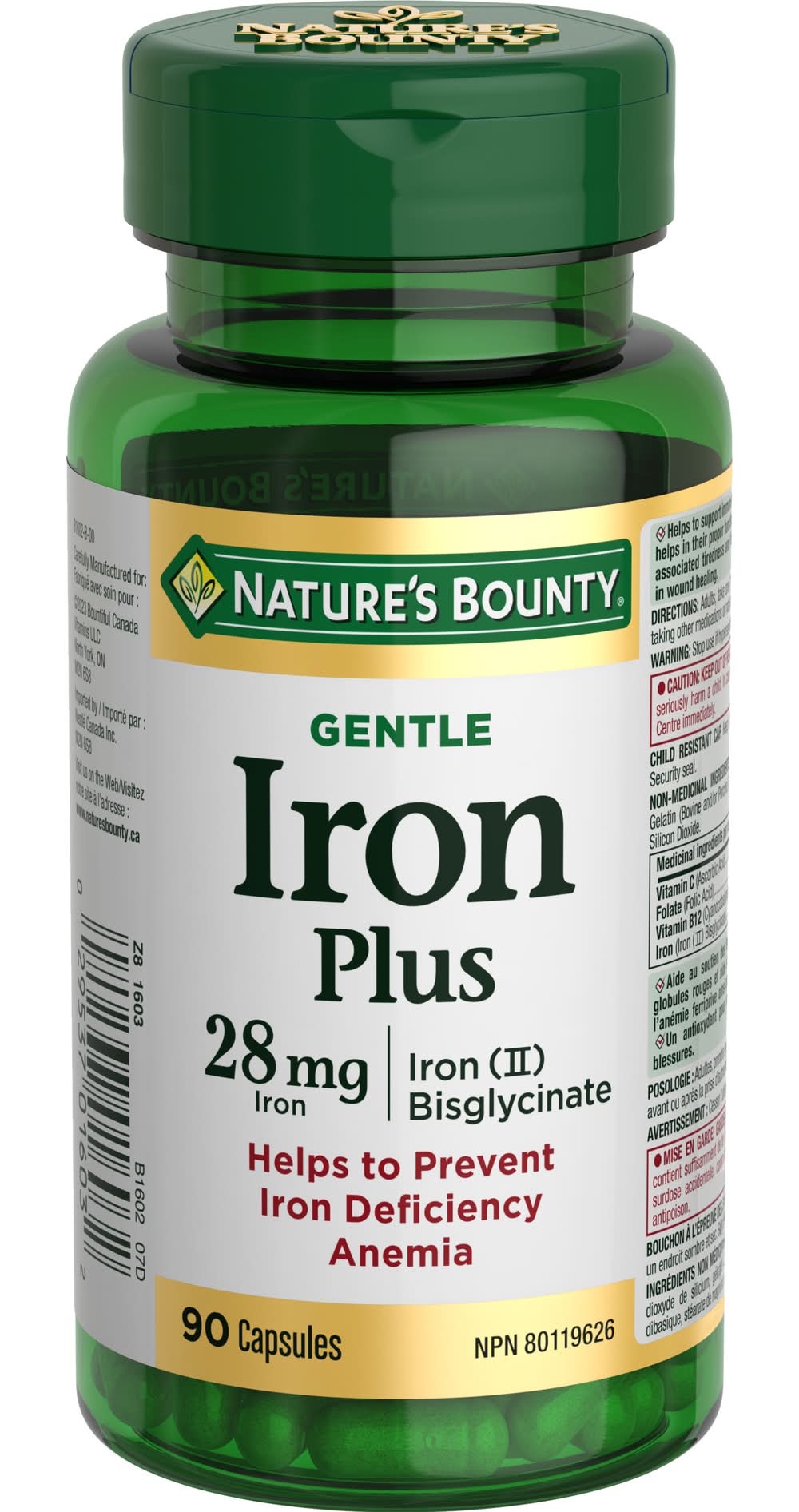 Nature's Bounty Iron Bisglycinate (60 g)