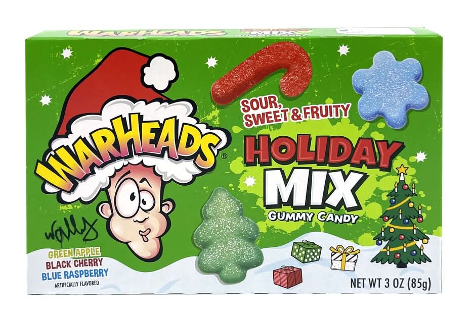 Warheads Holiday Mix Gummy Candy Theater Box, Assorted (3 oz)