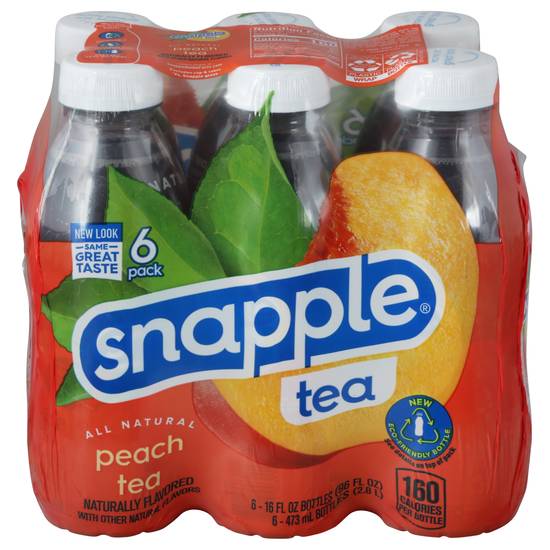 Snapple Peach Tea Bottles (6 ct, 16 fl oz)
