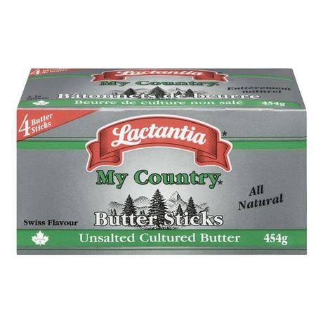 Lactantia My Country Unsalted Butter Sticks Swiss Flavour (4 x 113 g)