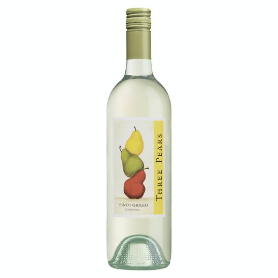 Three Pears Pinot Grigio California White Wine (750 ml)