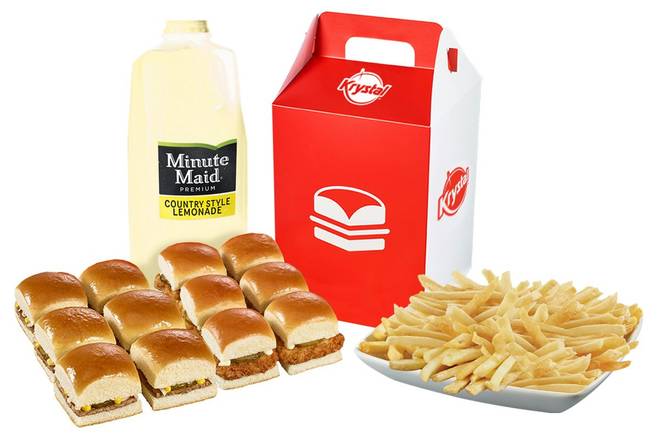 6 KRYSTALS, 6 CHIKS®, PARTY FRIES/TOTS & HALF GALLON BEVERAGE