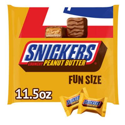 Snickers Crunchy Peanut Butter Squared Fun Size Chocolate Candy Bars - 11.5 Oz