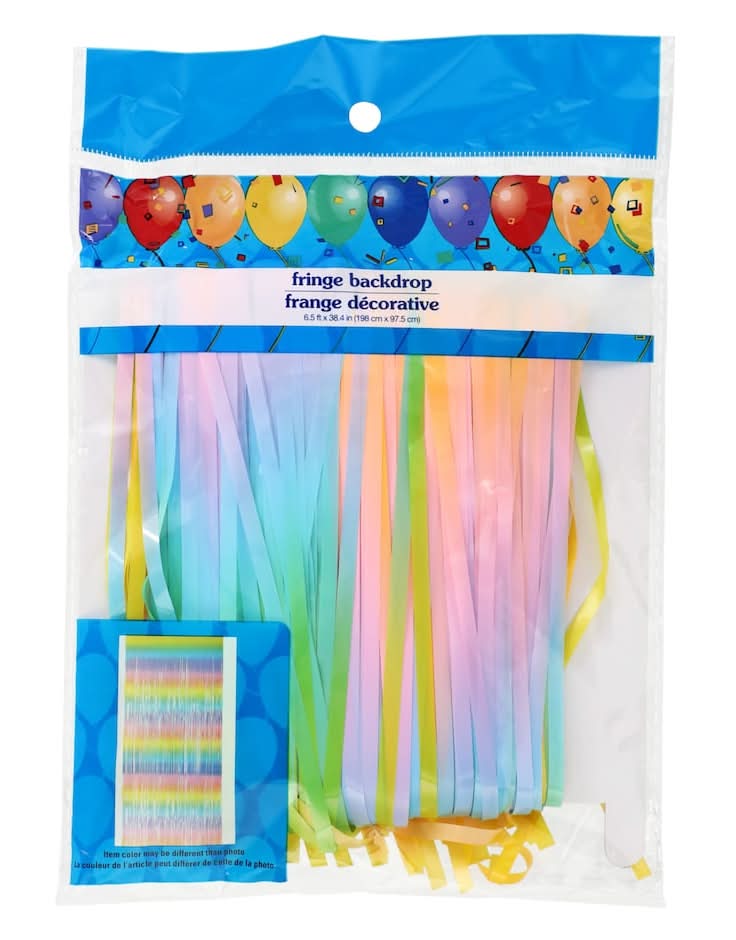 Pastel Rainbow Curtain, 6.5 ft x 38.4 in