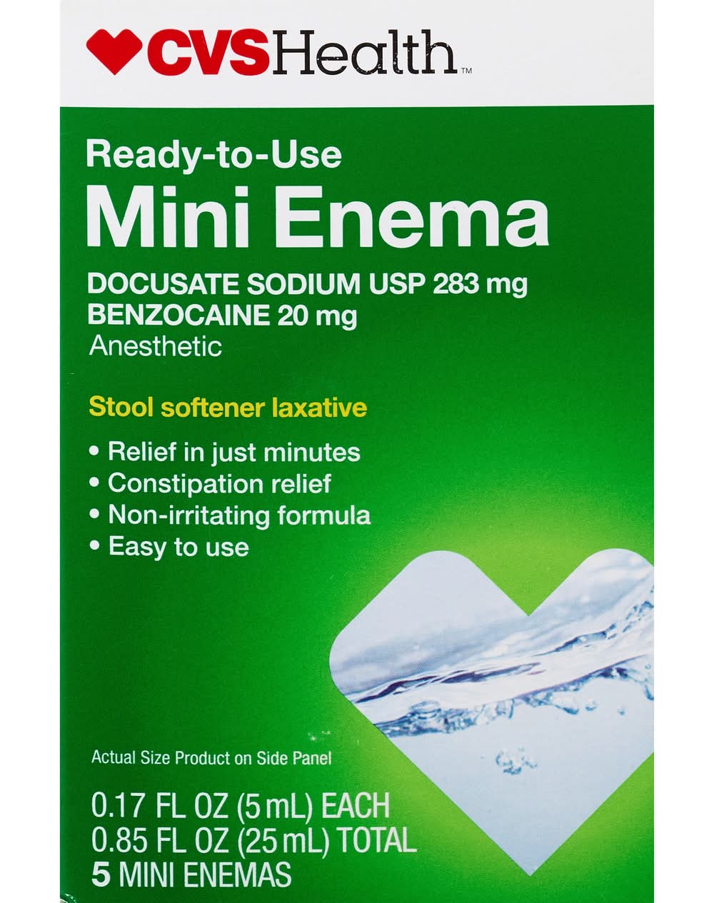 CVS Ready To Use Mini Enema (5 x 0.17 fl oz)