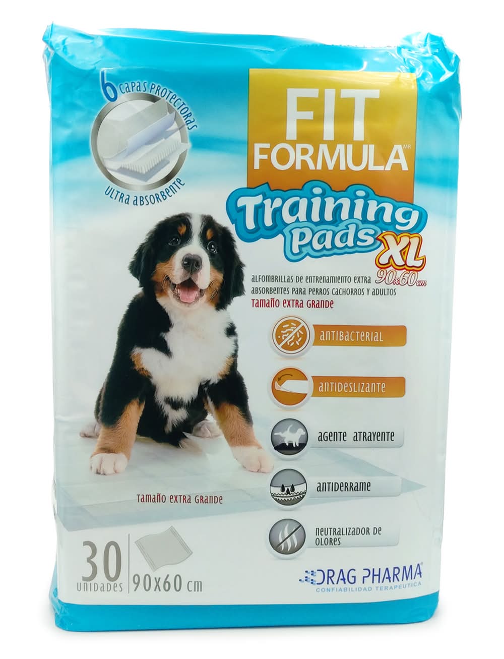 Fit Formula · Alfombrillas de entrenamiento extra absorbentes para perros - XL (30 un)