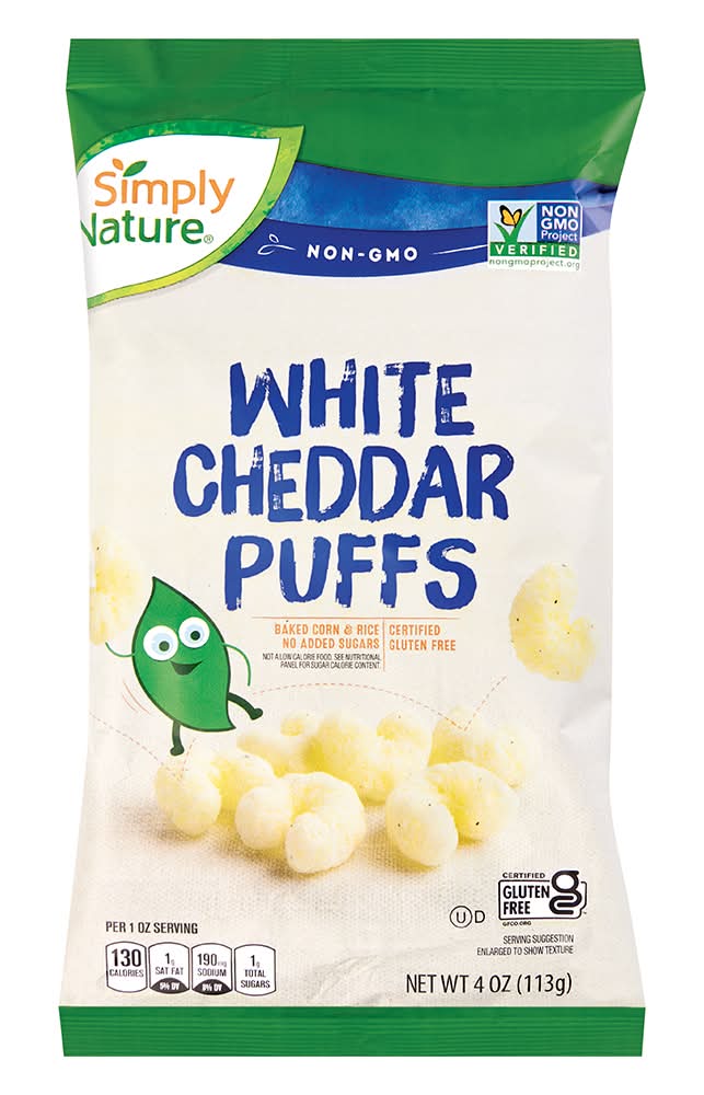 Simply Nature Gluten Free Puffs, White Cheddar (4 oz)