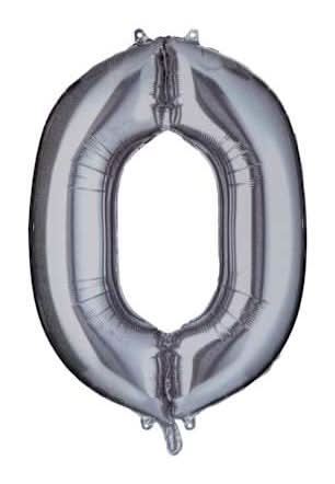 INFLATED Foil Number Balloon 34in 0