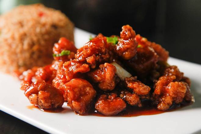 Mandarin Chicken with Egg Fried Rice