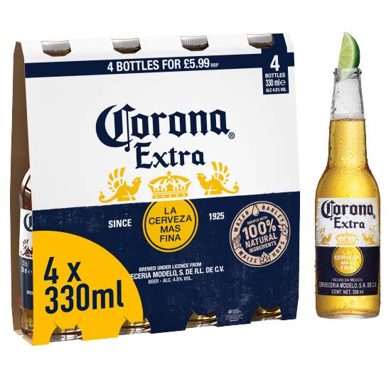 Corona Extra Lager Beer (4 x 330ml)