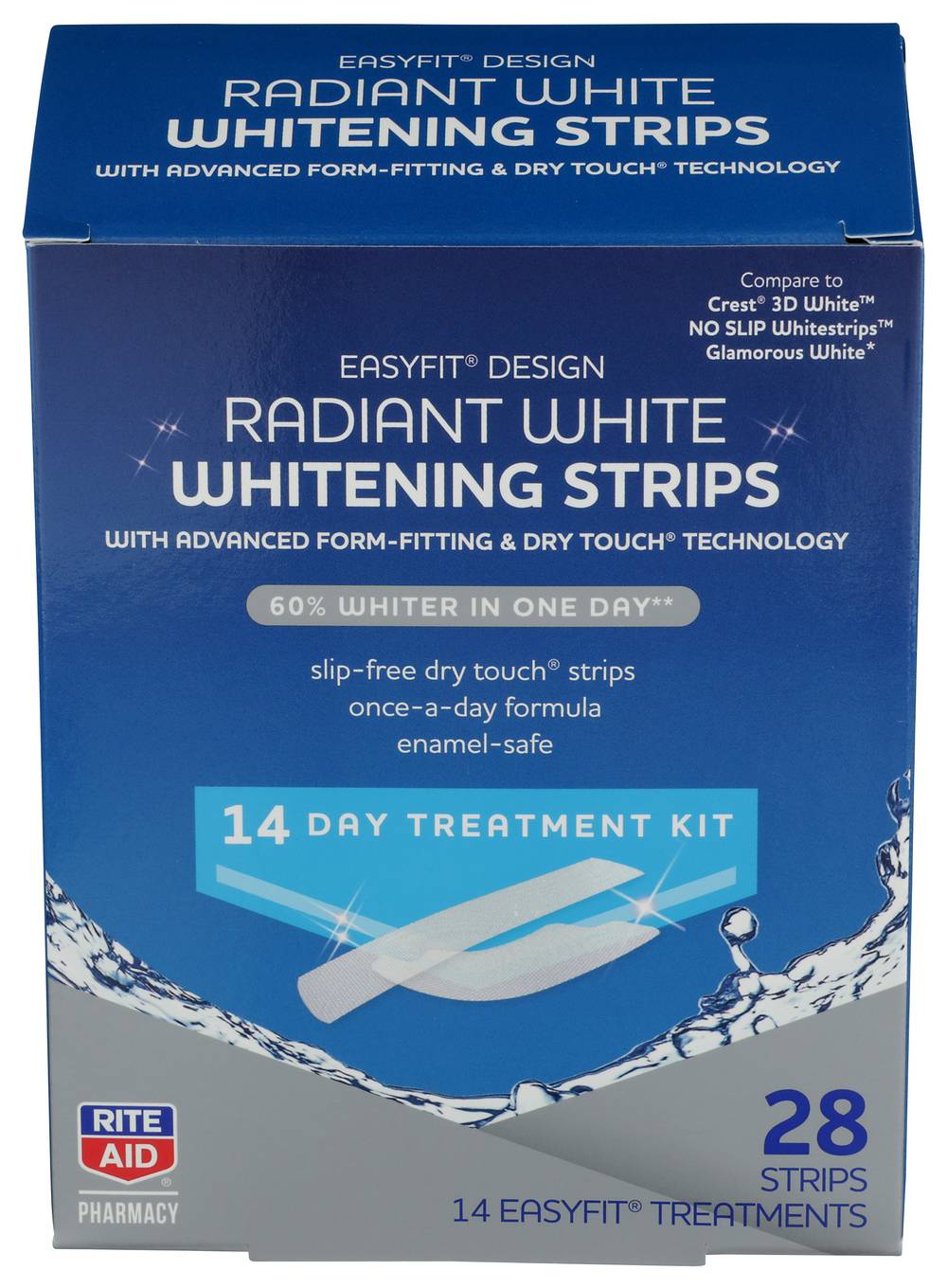 Rite Aid Oral Care Radiant White Whitening Strips (28 ct)