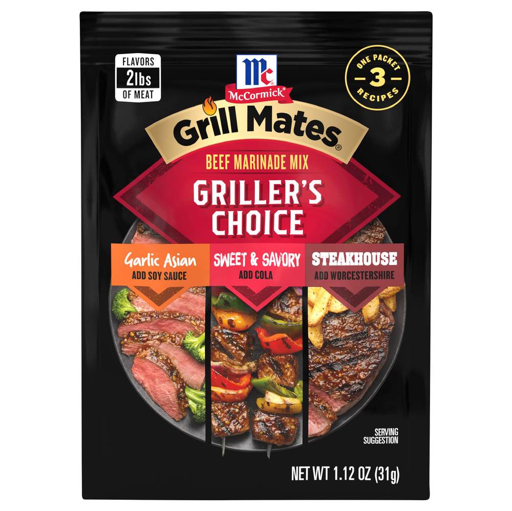 Mccormick Grill Mates Griller's Choice Beef Marinade Mix (garlic, sweet& savory, steakhouse)